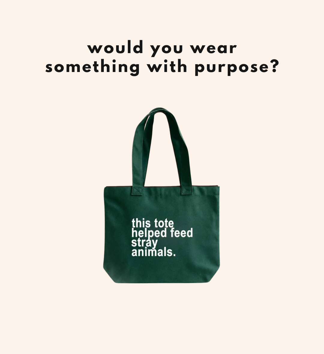 THIS TOTE HELPED FEED STRAY ANIMALS ( 14 items left )