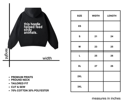 THIS HOODIE HELPED FEED STRAY ANIMALS