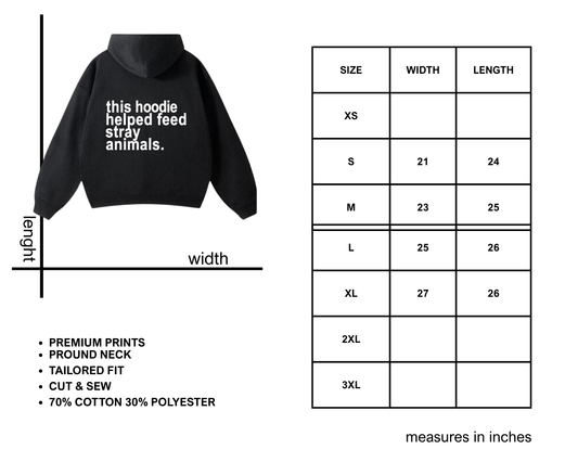 THIS HOODIE HELPED FEED STRAY ANIMALS